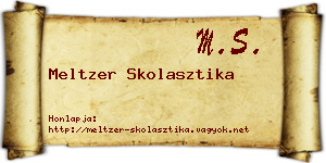 Meltzer Skolasztika névjegykártya